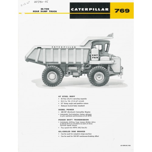 Caterpillar 769 Off-Highway Trucks