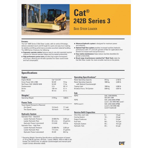 Caterpillar 242B III Skid Steer Loaders