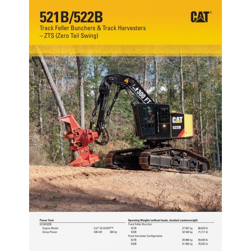 Caterpillar 521B, 522B Feller Bunchers And Harvesters