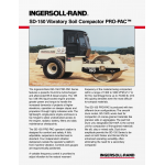 Ingersoll-Rand SD-150D PRO-PAC, SD-150F PRO-PAC Vibratory Soil Compactors